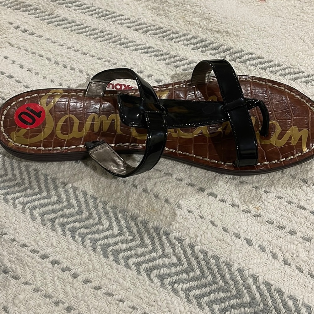 SAM EDELMAN SANDALS BLACK UPPER SIZE 10 new never used